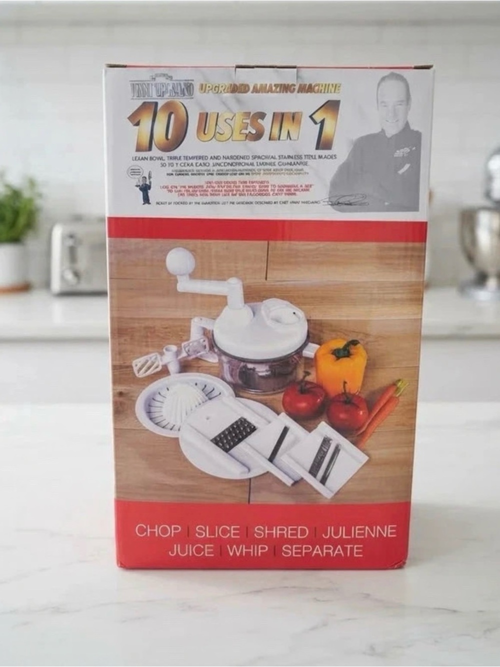 10-in-1 Manual Food Processor & Chopper - White